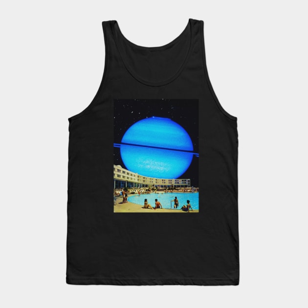Outer Planets Hotel - Space Collage, Retro Futurism, Sci-Fi Tank Top by jessgaspar